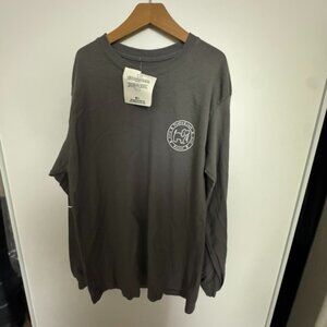 Puppy Love Womens Long Sleeve Gray Sunflower Fill Pup - Size Medium